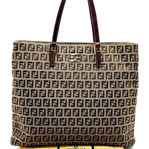 Fendi Signature Brown and Tan Tote